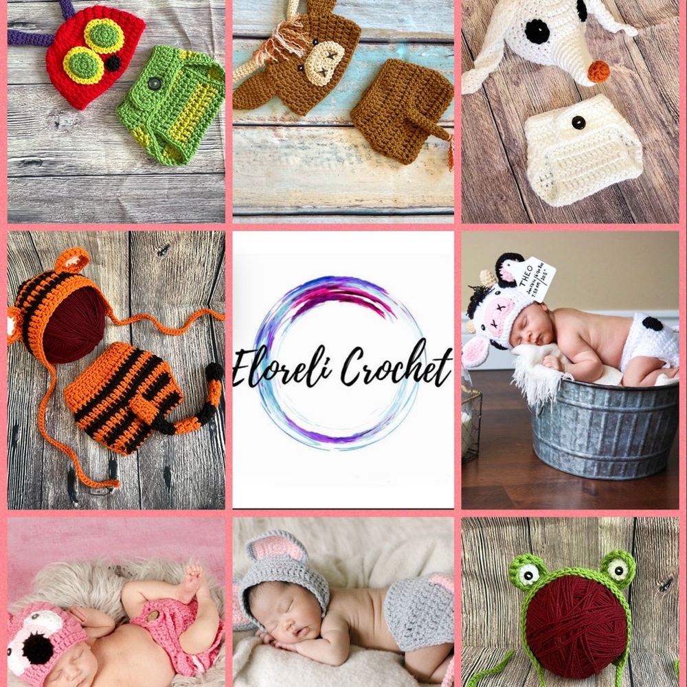 Find me at Eloreli Crochet for newborn props, baby items, and more 💕
